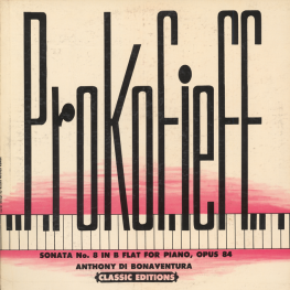 (1950) Anthony di Bonaventura: PIANO SONATA NO. 8