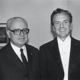 Alberto Ginastera and Anthony di Bonaventura, October 20 1981, Universal Music Society, Creative commons