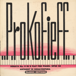 (1950) Anthony di Bonaventura: PIANO SONATA NO. 8