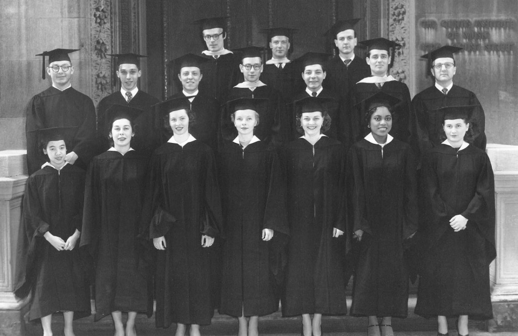 Graduating class at Curtis Institute of Music 1953