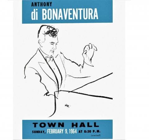 (1964) Anthony di Bonaventura: TOWN HALL, SUNDAY, FEBRUARY 9, 1964